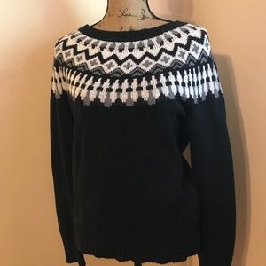 Women’s Black, White, Grey Old Navy Neck Sweater